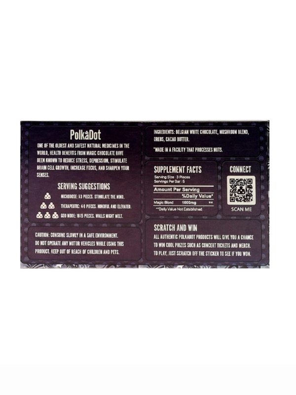 Cookies & Cream Polkadot Chocolate Bar - Image 2