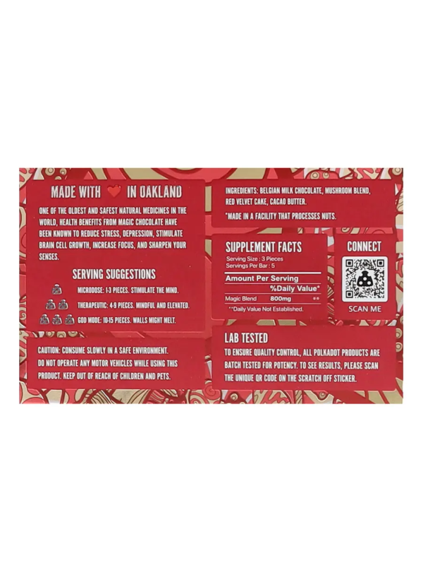 Red Velvet Polkadot Chocolate Bar - Image 2